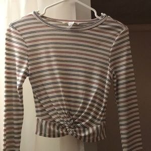 Stripped long sleeve cropped shirt from TjMaxx.